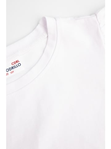 Coccodrillo T-Shirt mit kurzen Ärmeln in weiß