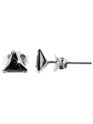 Adeliás Damen 925 Silber Ohrringe Ohrstecker mit funkelnden Zirkonia in silber