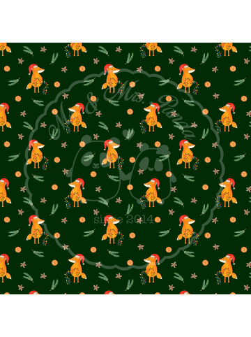 Mr. & Mrs. Panda bett tablett Fuchs Weihnachten ohne Spruch in Grün