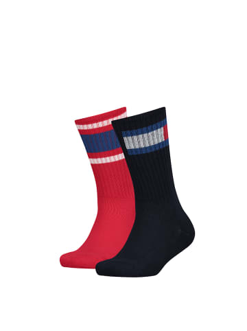 Tommy Hilfiger Socken 2er Pack in Dunkelblau/Rot