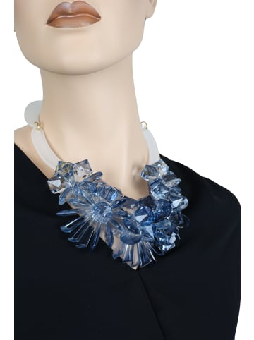 collezione alessandro Kurze Kette " Ice " in blau