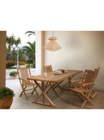 Beliani Gartentisch CALABRITTO in Braun - (W) 180 x (H) 74 x (L) 90 cm