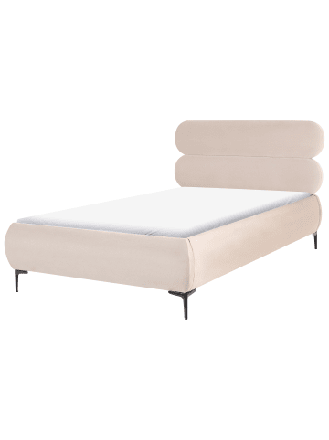 Beliani Doppelbett LESSAY in Beige/Schwarz - (W) 135 x (H) 103 x (L) 213 cm