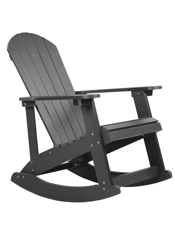 Beliani Schaukelstuhl ADIRONDACK in Grau - (W) 76 x (H) 100 x (L) 94 cm