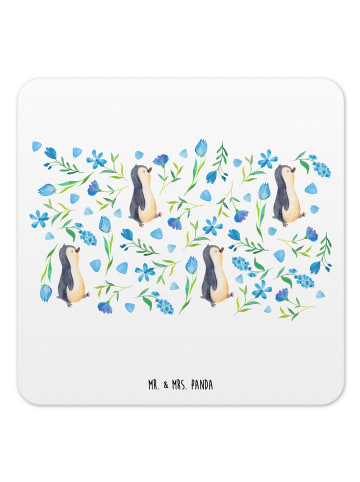 Mr. & Mrs. Panda Coaster Pinguinliebe Design ohne Spruch in Weiß