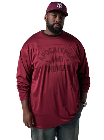 STHUGE Kurzarm T-Shirt in dunkel kirschrot