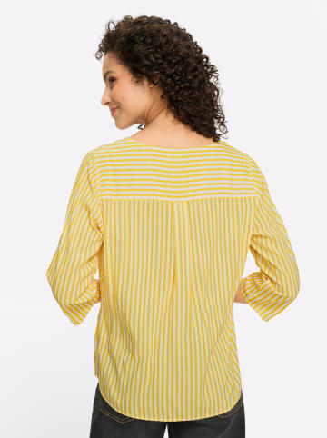 Heine Streifenbluse in sonnengelb-ecru-gestreift