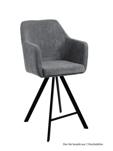 58 aufm Kessel THEKENSTUHL (2er-Set) Delilah 57x104x60 Schwarz/Marsala