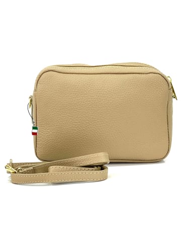 Florence Florence Umhängetasche Leder beige, taupe ca. 22cm