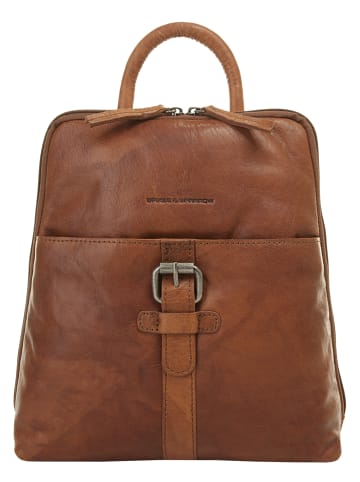 SPIKES & SPARROW Rucksack echt Leder in cognac