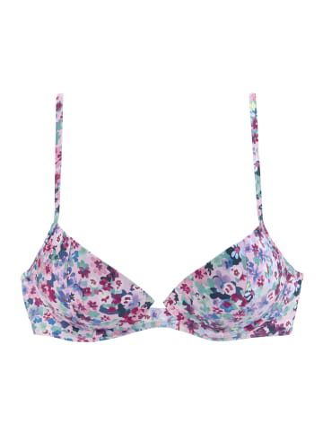 S. Oliver Push-Up-Bikini-Top in lila-bedruckt