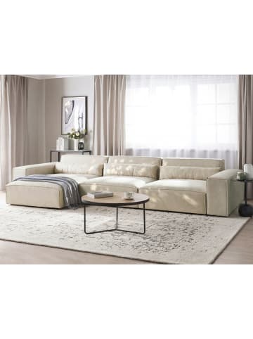 Beliani 4-tlg Modulsofa HELLNAR in Beige rechtsseitig