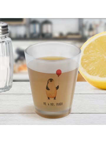Mr. & Mrs. Panda Schnapsglas Pinguin Luftballon ohne Spruch in Transparent