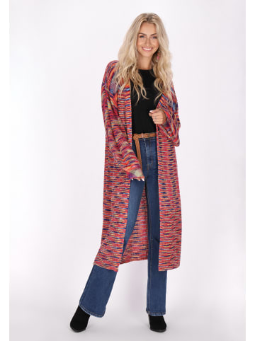 IZIA Damen Cardigan in Rot Mehrfarbig