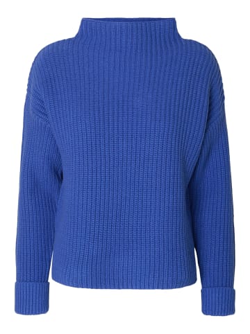 SELECTED FEMME Gemütlicher Strickpullover mit Rollkragen und Seitenschlitz in Blau-2
