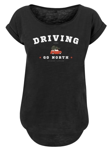 F4NT4STIC Long Cut T-Shirt Driving Home Weihnachten in schwarz