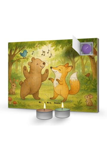 Mr. & Mrs. Panda Kerzen Adventskalender Hase Tanzen Design ohne ... in Weiß