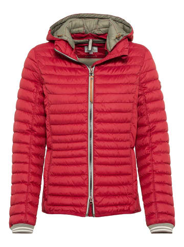 Camel Active Steppjacke mit abnehmbarer Kapuze in Rot