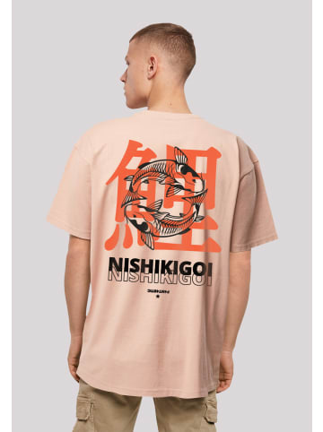 F4NT4STIC Heavy Oversize T-Shirt Nishikigoi Koi Japan Grafik in amber