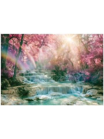 WALLARENA Fototapete Wasserfall in Rosa