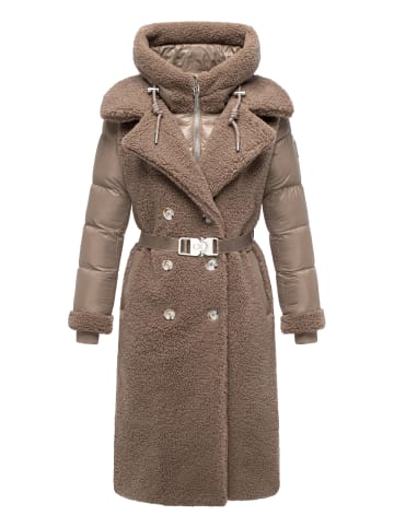 Navahoo Wintermantel Kuscheltraum 14 in Taupe Grey
