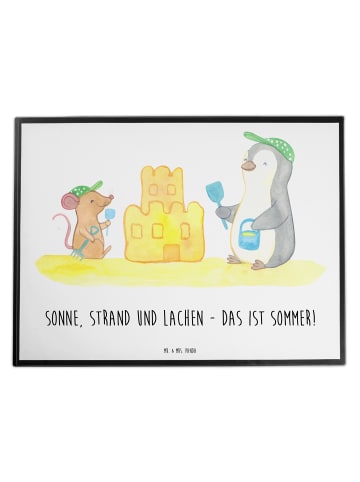 Mr. & Mrs. Panda Schreibunterlage Sommerfreude mit Spruch in Weiß