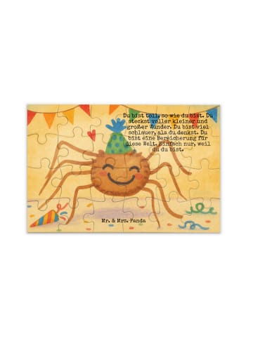 Mr. & Mrs. Panda Puzzle Spinne Agathe Party Design mit Spruch in Weiß