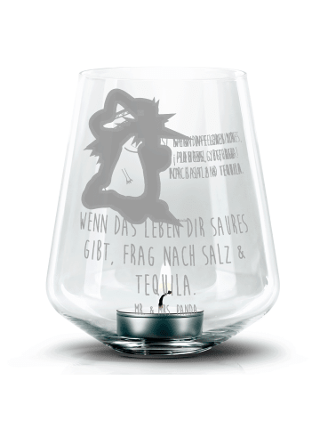 Mr. & Mrs. Panda Windlicht Axolotl Tequila mit Spruch in Transparent