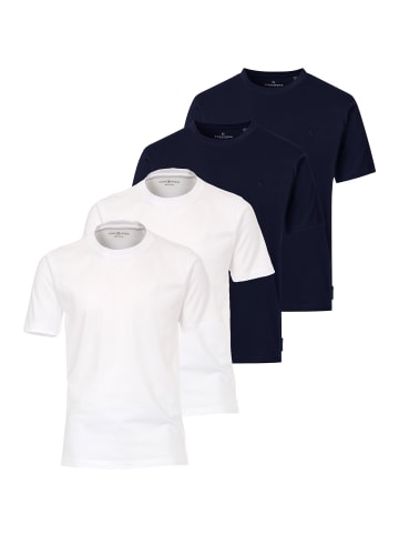 Casa moda T-Shirt Basic in Blau / weiß