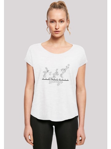 F4NT4STIC Long Cut T-Shirt Looney Tunes Basketball Bugs in weiß