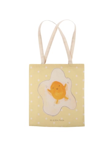 Mr. & Mrs. Panda Shoppingbag Spiegelei Ei ohne Spruch in Gelb Pastell