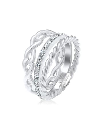 Elli Ring 925 Sterling Silber Infinity, Twisted in Silber