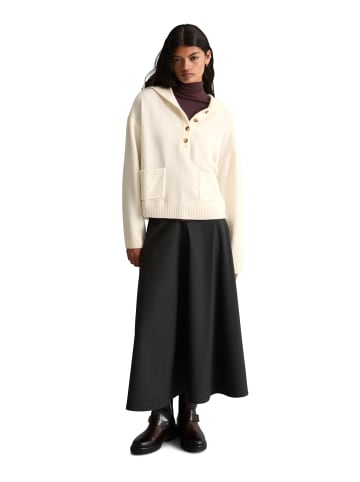 Marc O'Polo DENIM Merino-Strick-Hoodie oversize in White Blush