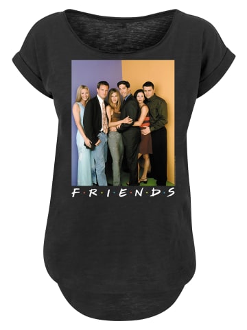 F4NT4STIC Long Cut T-Shirt 'FRIENDS TV Serie Group Photo' in schwarz