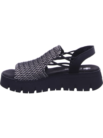 rieker Keilsandalette in schwarz