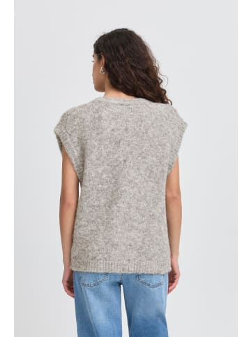 ICHI Strickweste IHBELABLUE Loose fit in Light grey melange