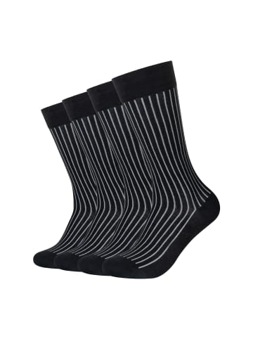 camano Socken ca-soft shadow bold stripes 4er Pack ca-soft in Schwarz