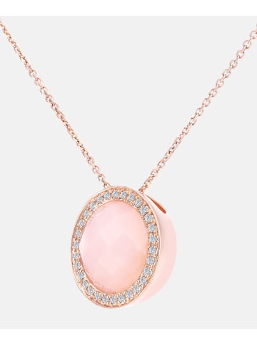 Diamant L'éternel Halskette mit Anhänger aus 375 Roségold mit Diamant mit Opal
