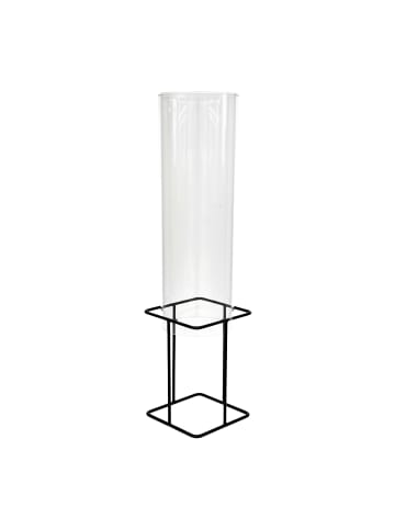 relaxdays Fischsäule in Transparent/ Grau - (H)61,5 x Ø 20 cm