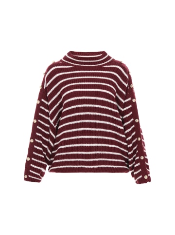 DreiMaster Women Sweater in wine red offwhite