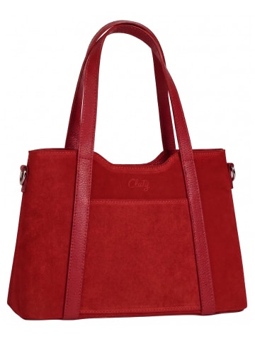 Cluty Handtasche echt Leder in rot