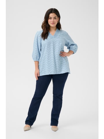 KAFFE curve Langarm-Bluse KCvitana in Soft Chambray