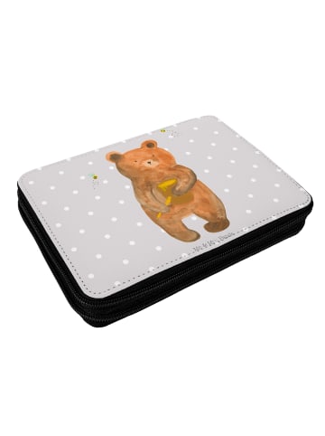 Mr. & Mrs. Panda Federmäppchen Bär Honig ohne Spruch in Grau Pastell