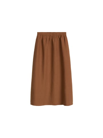Marc O'Polo Langer Leinenrock A-Shape in Burnt Brown