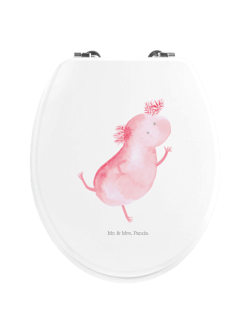 Mr. & Mrs. Panda Motiv WC Sitz Axolotl Tanzen ohne Spruch in Weiß