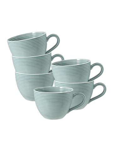 Seltmann Weiden 6er Set Kaffeetassen Beat Color Glaze in 0,26 l in Arktisblau