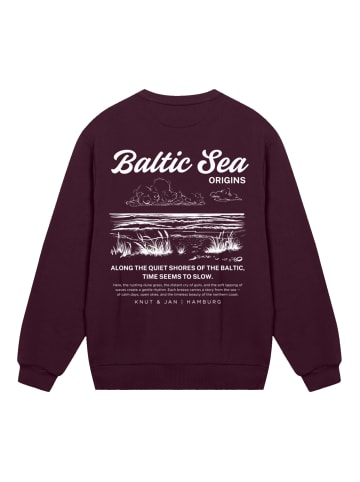 F4NT4STIC Sweatshirt Knut & Jan Baltic Sea Origins in maroon