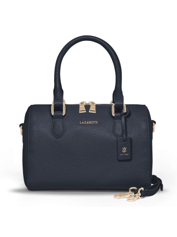 Lazarotti Bologna Leather Handtasche Leder 26 cm in navy