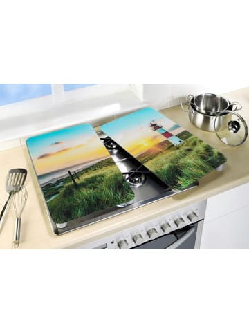 Maximex Herdabdeckplatten LIGHTHOUSE, Glas, 2er-Set in Mehrfarben, 30 x 1,8 x 52 cm