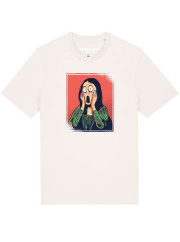 wat? Apparel T-Shirt Mona Lisa Scream in Off White